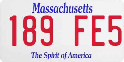 MA license plate 189FE5