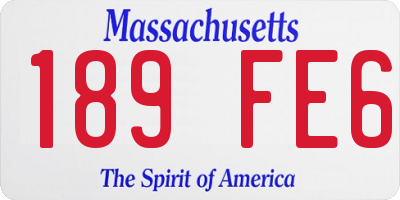 MA license plate 189FE6