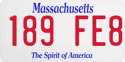 MA license plate 189FE8