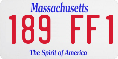 MA license plate 189FF1