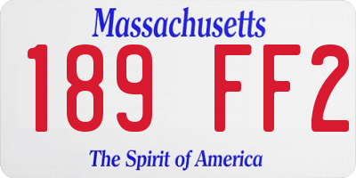 MA license plate 189FF2