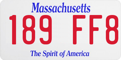 MA license plate 189FF8