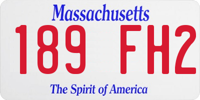 MA license plate 189FH2