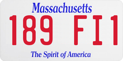 MA license plate 189FI1