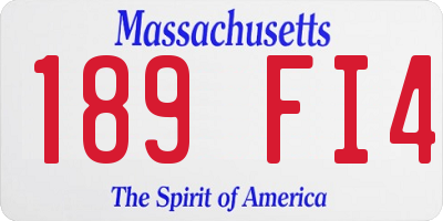MA license plate 189FI4