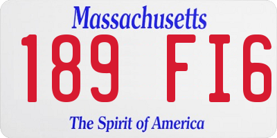 MA license plate 189FI6