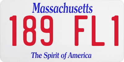 MA license plate 189FL1