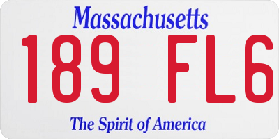 MA license plate 189FL6