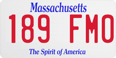 MA license plate 189FM0