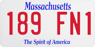 MA license plate 189FN1