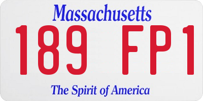MA license plate 189FP1
