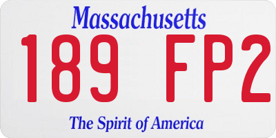 MA license plate 189FP2