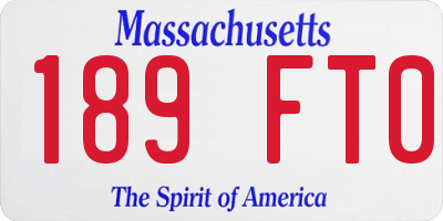 MA license plate 189FT0