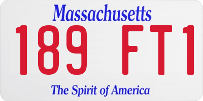 MA license plate 189FT1