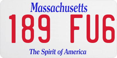 MA license plate 189FU6