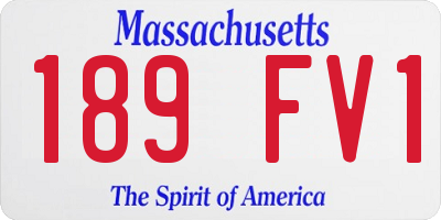 MA license plate 189FV1