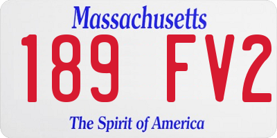 MA license plate 189FV2