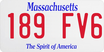 MA license plate 189FV6