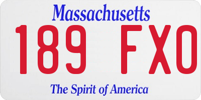 MA license plate 189FX0