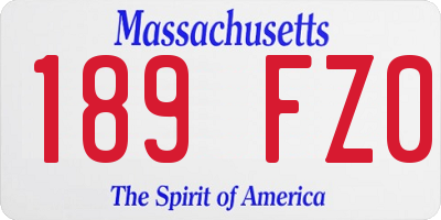 MA license plate 189FZ0
