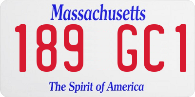 MA license plate 189GC1
