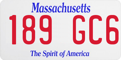 MA license plate 189GC6