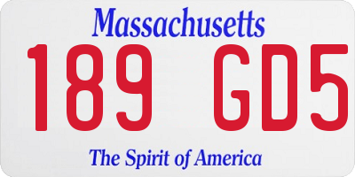 MA license plate 189GD5