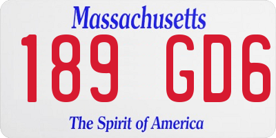 MA license plate 189GD6