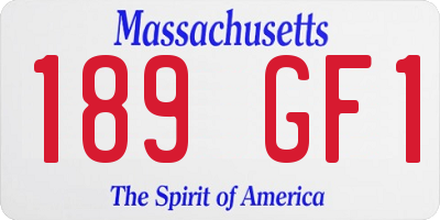 MA license plate 189GF1