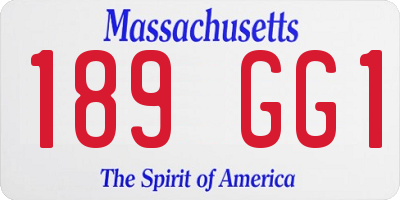 MA license plate 189GG1