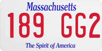 MA license plate 189GG2