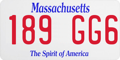 MA license plate 189GG6