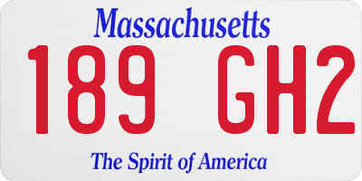 MA license plate 189GH2