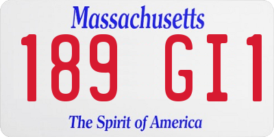 MA license plate 189GI1