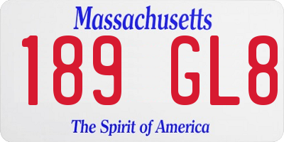 MA license plate 189GL8