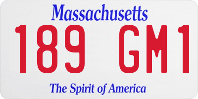 MA license plate 189GM1