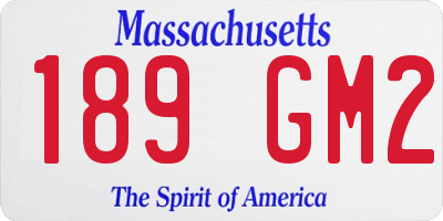MA license plate 189GM2