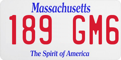 MA license plate 189GM6