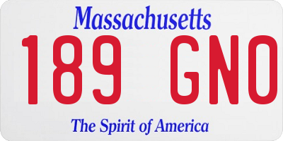 MA license plate 189GN0