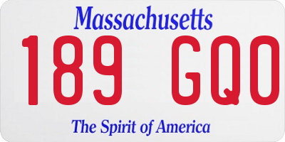 MA license plate 189GQ0