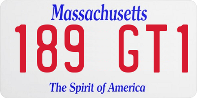 MA license plate 189GT1