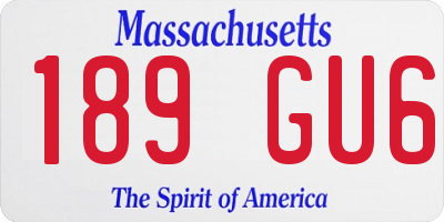 MA license plate 189GU6