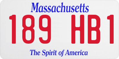 MA license plate 189HB1