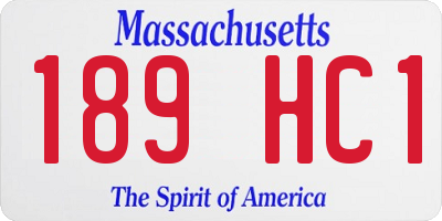 MA license plate 189HC1