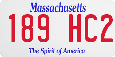 MA license plate 189HC2