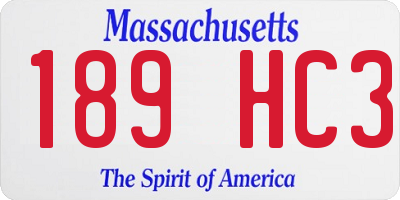 MA license plate 189HC3