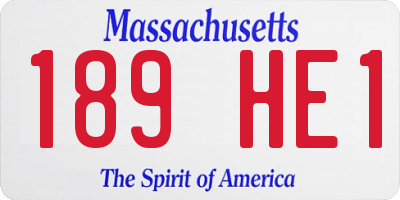 MA license plate 189HE1