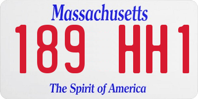 MA license plate 189HH1