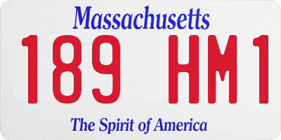 MA license plate 189HM1