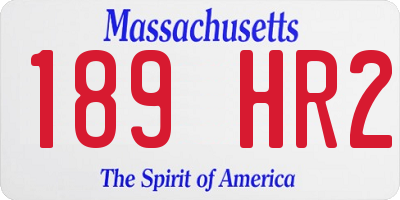 MA license plate 189HR2